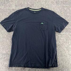Tommy Bahama Mens Navy Blue Pima Cotton T Shirt Size S